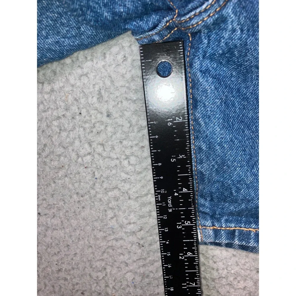 Levi's 501 Shorts Women 34 Blue High Rise Button Fly Jorts Medium Wash Timeless - Picture 6 of 16